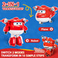 Super Wings Transformer Toys 5" Action Figure Jett - Red, 2-in-1 Rescue Bot, Educational Toy for Kids Ages 3+, Model US740283