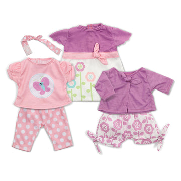 Melissa & Doug Mine To Love Mix & Match Fashion Doll Clothes For 12”-18” Dolls (6 Pcs)