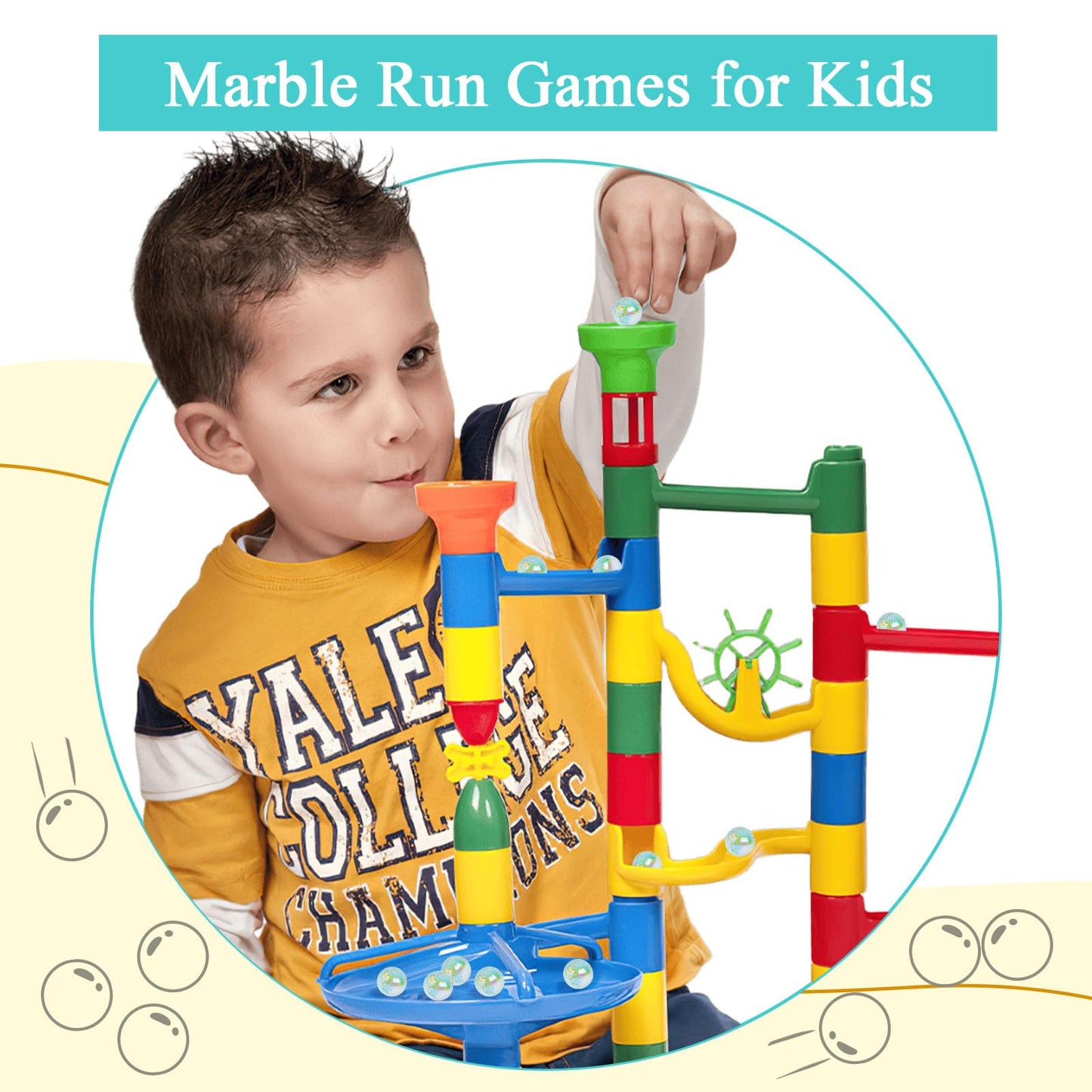 Poplay 120Pcs Glass Marbles Bulk, For Kids Marble Run Games, Vase Fillers, Pink