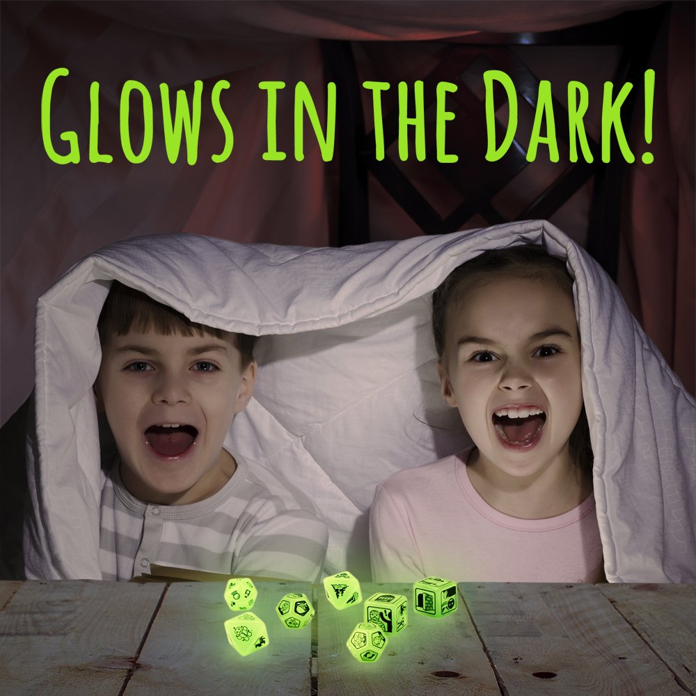 Imagination Generation Story Time Dice: Scary Tales - Glows in The Dark, Multi Color, Model TCGM-002