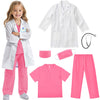 RioRand Doctor Costume for Kids With Stethoscope Lab Coat Career Day Costume Halloween Dress Up For Boys Girls 3-11