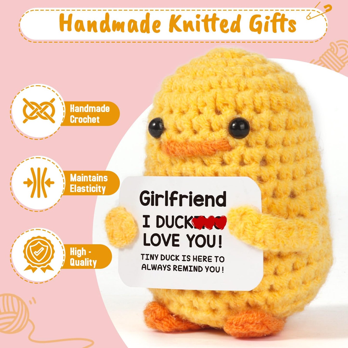 Mbl Birthday Gifts For Girlfriend Her - I Dcuk Love You, Handmade Crochet Cute Duck For Women Girlfriend Birthday Valentines Val
