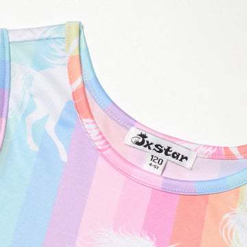 Sleeveless Unicorn Dresses For Toddler Girls Casual Summer Sun Dresses 7 16