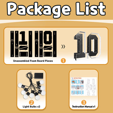 Imprsv 3Ft Black 10Th-Birthday Decorations Numbers: 10Th Birthday Party Anniversary Decorations Large Light Up Numbers 10 For Gi