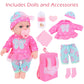 Dontno 12 Inch Baby Doll With Clothes And Backpack Carrier,Reborn Baby Doll With Bottles Nipple