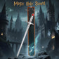 HIGH GODO Goblins decorative replica blade Building Block Set  37.4 Magic Holy decorative replica blade with White Ruby Handle Model Kit  Cosplay Anime Katana Set for mature-themeds Kids Fans 8+ (605 PCS)