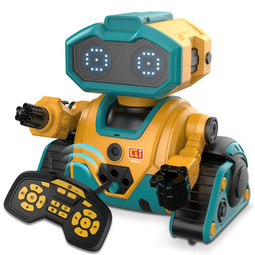BYTEWAR Robot Toys for Kids, Rechargeable RC Robots with GestureSensing,Auto-Demonstration, Robot Toy for Kids 3-5(Yellow)