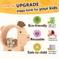 Summidate Wooden Piggy Bank For Kids Large Piggy Bank For Boys And Girls, Cute Unbreakable Wood Money Bank, Creative Saving Money Jar Personalized Present For Child Birthday Christmas & Decor