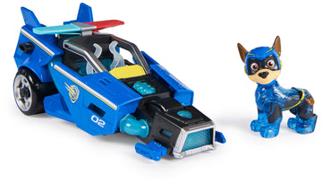 Paw Patrol - The Superfilm - Action Figures And Cars Toys Paw Patrol - Figure Chase Paw Patrol And Toy Car With Lights And Sound