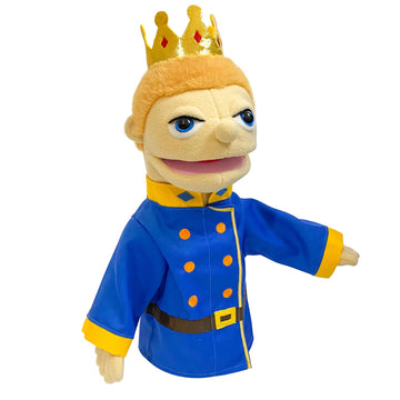 Okegztoa 16'' Puppets Entriloquist Puppet,Hand Puppets For Kids Plush Prince Puppets For Adults With Removable Mouth Puppet For