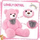 Sausudols XXL Giant Teddy Bear 47  Jumbo Plush Stuffed Animal  Soft Hugging Toy Gift for Kids  Valentine's Day  Christmas Pink