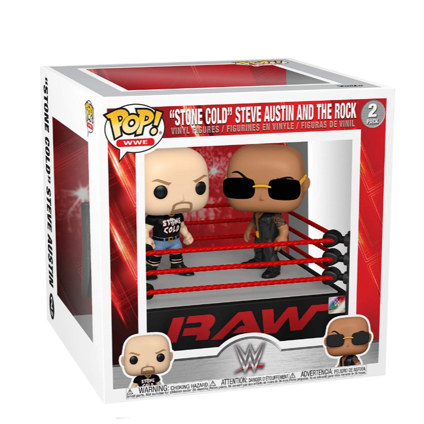 Funko Pop! Moment: Wwe - The Rock Vs Stone Cold In Wrestling Ring