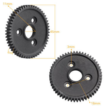 Rc Metal Steel 54T 32P Spur Gear With 15T/17T/19T Pinions Gear Set Replace 3956 For Traxxas Slash 4X4 4Wd/2Wd/Vxl Rally/Stampede