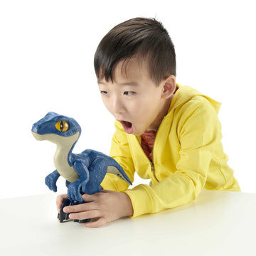 Fisher-Price Imaginext Jurassic World Dinosaur Toy Raptor Xl Poseable Figure, 9 Inches Tall, Pretend Play Preschool Kids Ages 3+ Years
