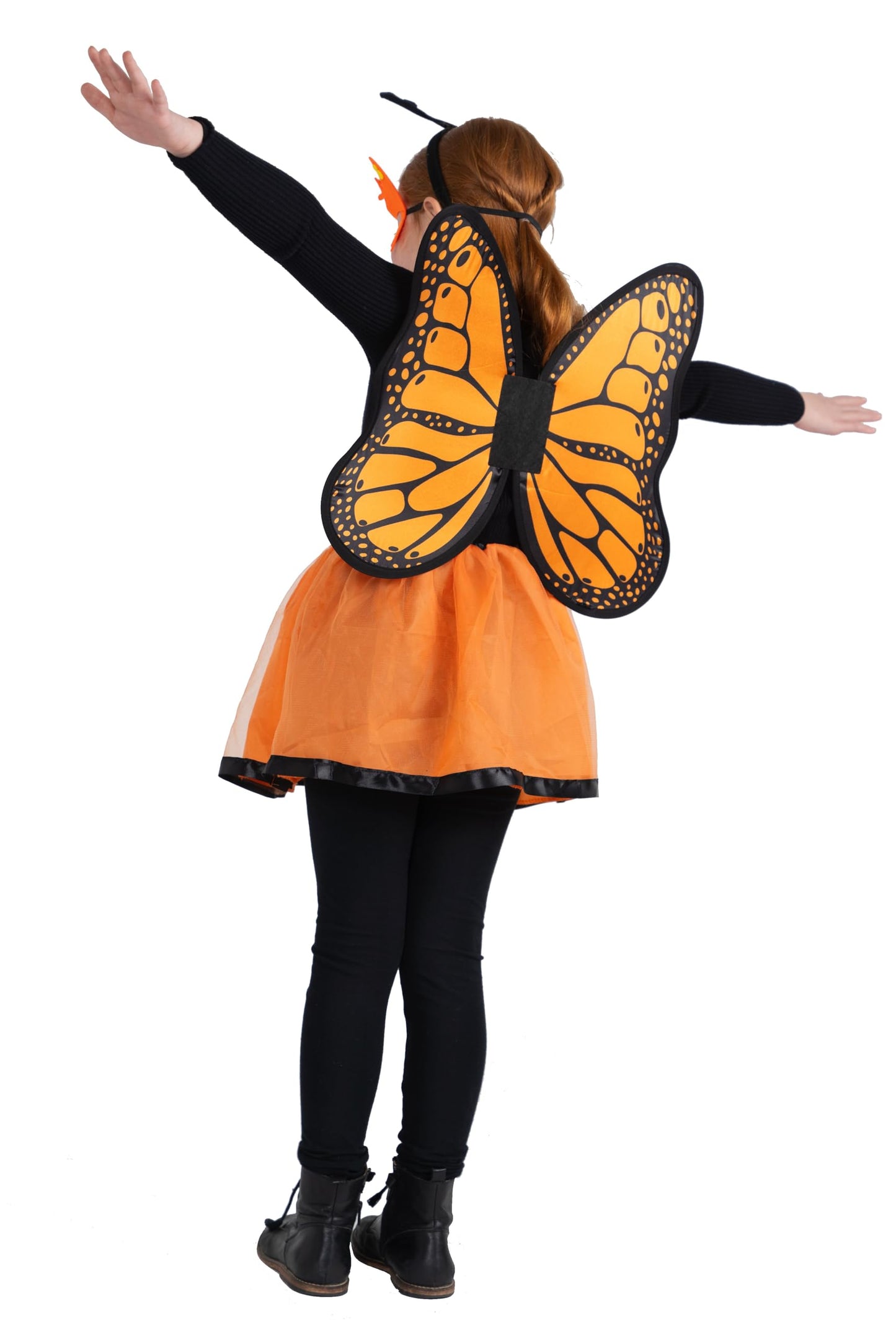 Dress Up America Butterfly Wings Costume For Girls - Butterfly Costume For Kids - Butterfly Cape, Headband, Mask And Tutu Set