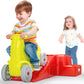 Simplay3 Downhill Thrill Kids Roller Coaster Indoor-Outdoor Ride-On Toy, With Red Ride-On Car, Coaster Ramp And Clicking Wheels,