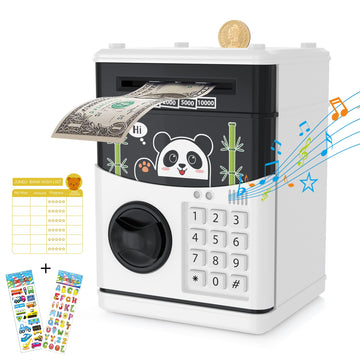 Electronic Piggy Bank For Girls Boys, Money Bank With Password Cute Atm Piggy Bank Coin Can, Auto Scroll Paper Money Saving Box, Best Toy Gifts For Kids Children