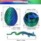 3D Printed Dragon Egg, Dragon Eggs With Dragon Inside, Articulated Dragon, Mystery Dragon Egg Fidget Toy, 3D Dragon Eggs Surprise Fidget Toy(A-Laser Green+Egg)