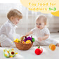 Play Food for Toddler 1-3 Year Old, Fruit Basket Plush Toy Sets, Montessori Pretend Food Kitchen Sensory Toys for Kids 18 Months