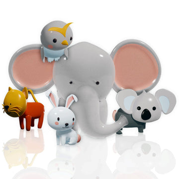 Splashez Mold Free Bath Toys For Kids & Toddlers, Sealed No Hole Baby Bath Toys, Soft Durable Animals Set, Float On Water, No Mold Design For Shower Tub Pool, Infant Babies Ages 0-1-3-6-12-18 Mo