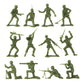 Tim Mee Toy Plastic Army Men - 100pc OD Green & Tan Toy Soldiers, LDPE Plastic, Model TM-06119