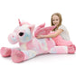 Tezituor 43 Inch Rainbow Pink Unicorn Stuffed Animal with Wing  Giant Stuffed Unicorn Plush Toys for Girls Kids Boys Women Soft Plushie Gifts for Valentines Day Christmas  Birthday Party