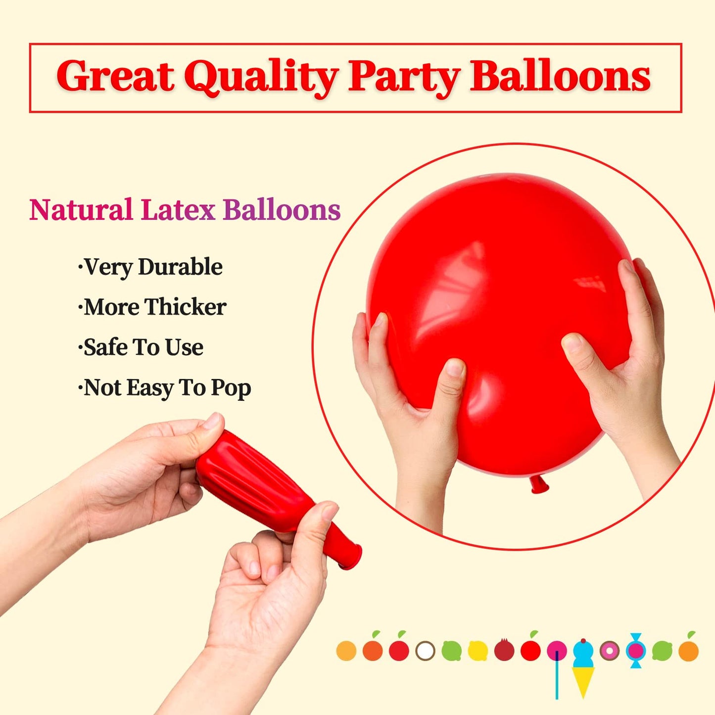 Red Balloon 110Pcs, Red Latex Balloons12 Inch For Birthday Valentine'S Day Wedding(With 2 Ribbons).