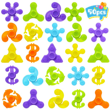 Scione 50 Pcs Mini Fidget Spinners Bulk, Fidget Spinner Toys Party Favors For Kids Adults Teens, Return Gifts, Easter Day Gifts For Kids, Party Games, Classroom Rewards Treasure Box Toys