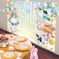 Cheerland 5X7 Ft Alice In Wonderland Backdrop For Girls Birthday Party Decorations Floral Tea Party Easter Bunny Banner Backgrou