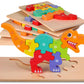 Quanquer 6-Pack Dinosaur Puzzles For Kids Ages 3-5 - Montessori Toys For 2 Year Old - Toddler Wooden Puzzles Toddlers Age 2-4 Boys Girls Gifts