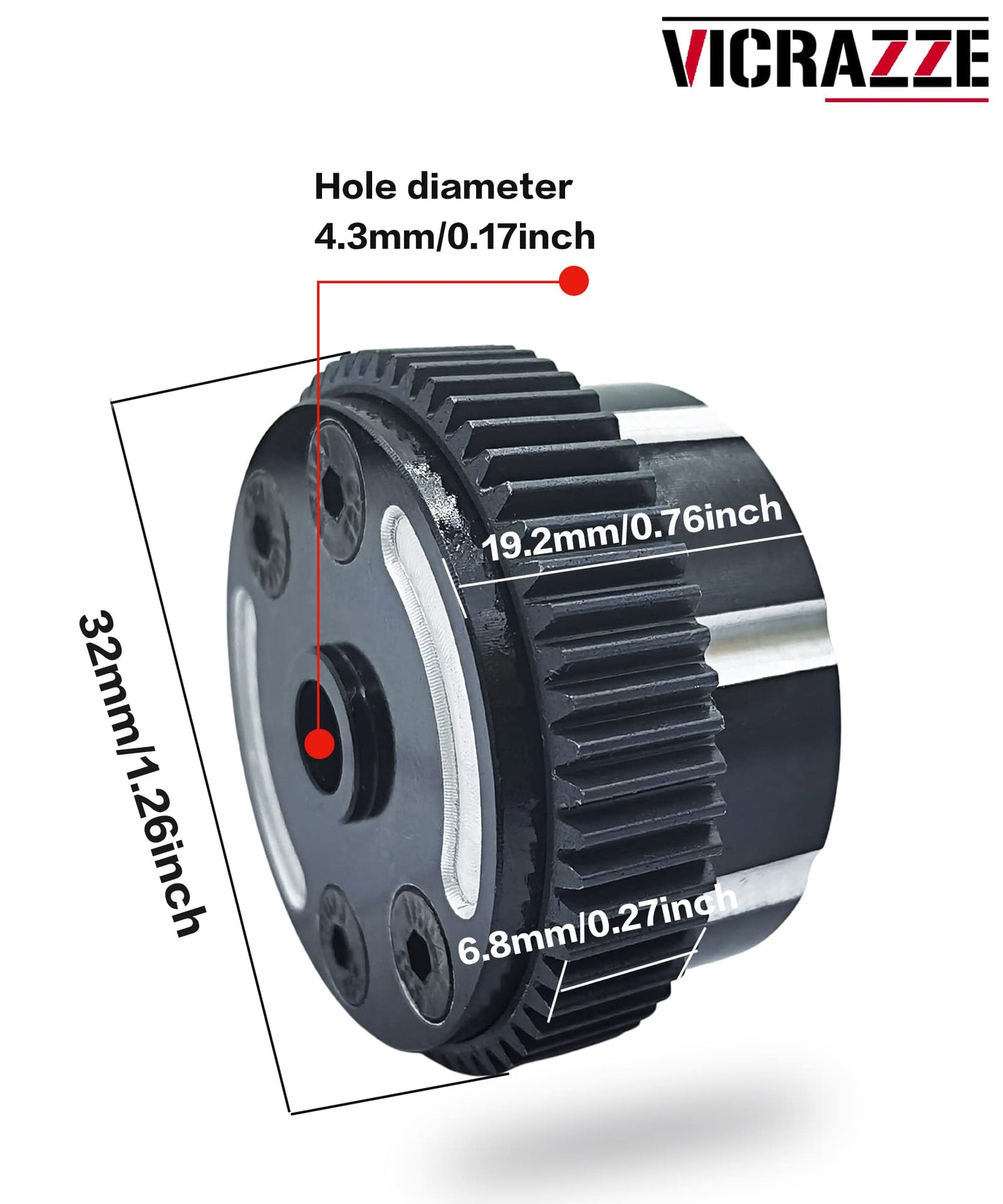 VICRAZZE Sealed Differential Case CNC Machined with Hardened Steel cog Differential Gear for 1/10 Traxxas Stampede, Rustler, Ban