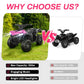 Arlopu 6V Kids Ride On Toy, 4-Wheeler Quad ATV Play Car w/1.86MPH Max Speed, Treaded Tires, Rubber Handles, Music, Headlights, P