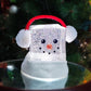 MOMENTS IN TIME 6.9H Acrylic Ice Cube Snowman - LED Lights, Water Spinning Glitter, Battery Operated
