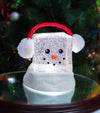 MOMENTS IN TIME 6.9H Acrylic Ice Cube Snowman - LED Lights, Water Spinning Glitter, Battery Operated