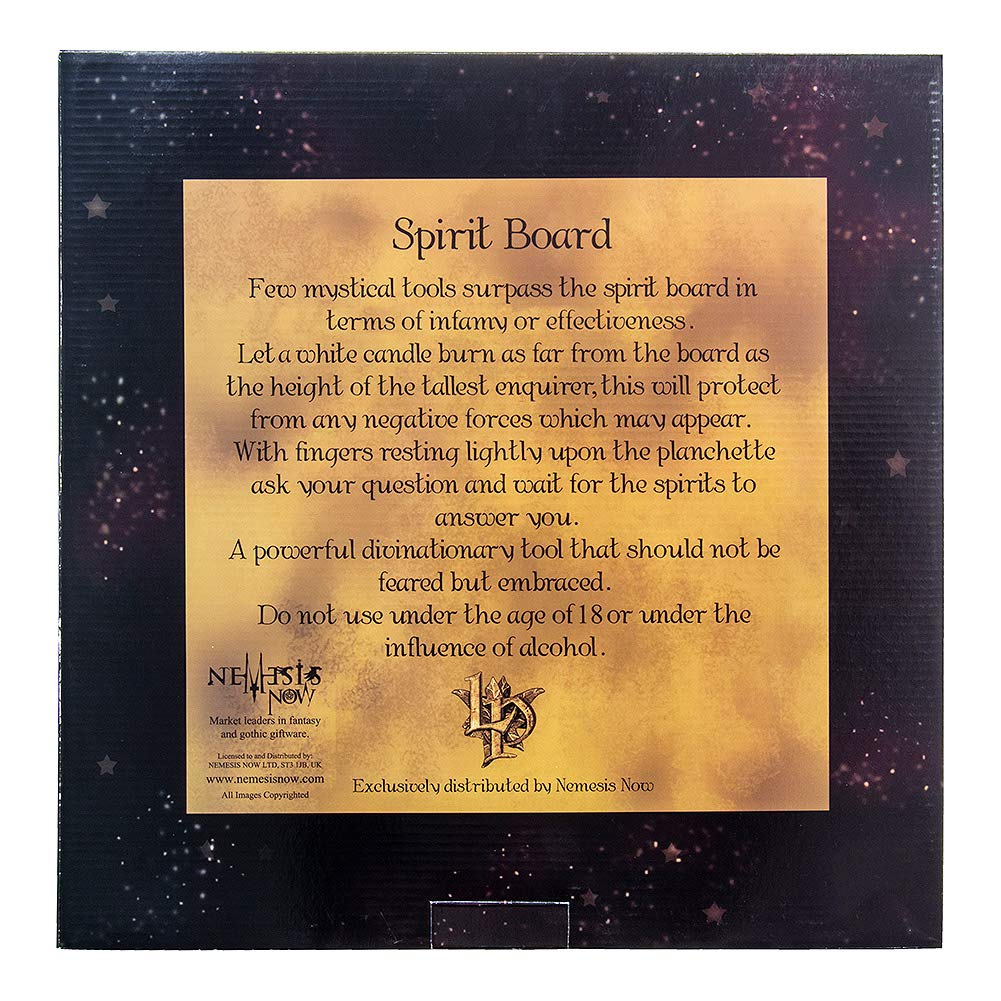 Nemesis Now Spirit Board by Lisa Parker, 39cm Black Wood Design, Ideal for Witchcraft and Spiritual Practices