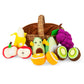 Inbeby Peelabe Play Food Toys,My First Plush Fruit Basket, Soft Plush Play Food Toy For Baby 6 12 18+ Month,Toddler Girl Boy Toy Gift For 12-18 Month(Avocado/Kiwi/Banana/Orange/Apple/Grape)