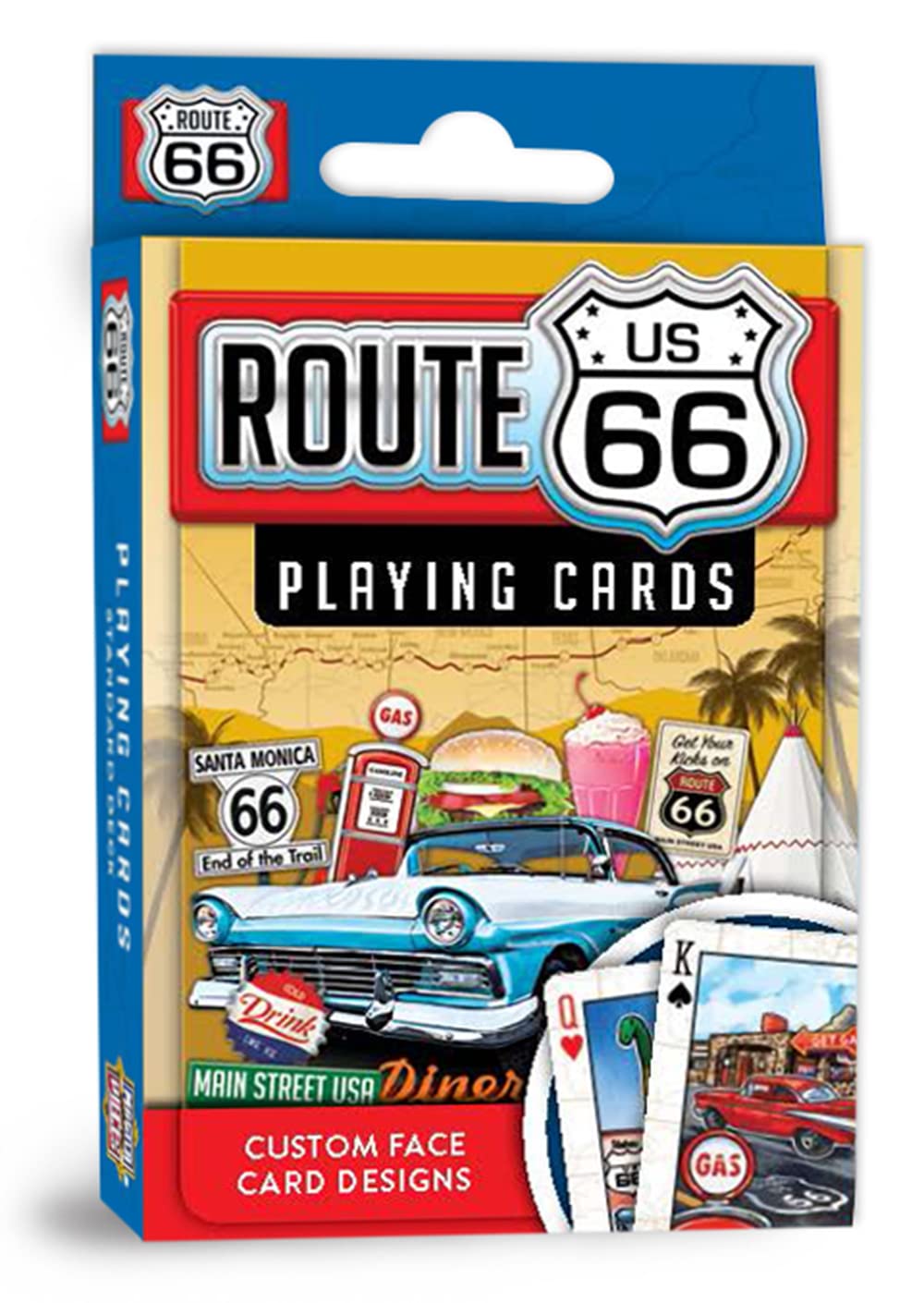 Masterpieces Officially Licensed Route 66 Playing Cards - 54 Card Deck For Adults