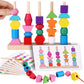 Zqftzq Montessori Lacing Bead Sequencing Toy Set For Toddlers 2 3 4 5 Years Fine Motor Skills Learning Resources Toys Stacking B