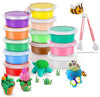 Firstly Air Dry Clay Kit, 12 Colors Modeling Clay For Kids,With Free Tools, Wonderful Air Hardening Clay,Educational Creative Gi