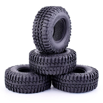 Wonfast 4Pcs Rc Crawler 100Mm Rubber Tires 1.9 Inch Wheels Tyres Set For 1:10 Rc Rock Crawler Car For Axial Scx10 D90 Tf2 Tamiya