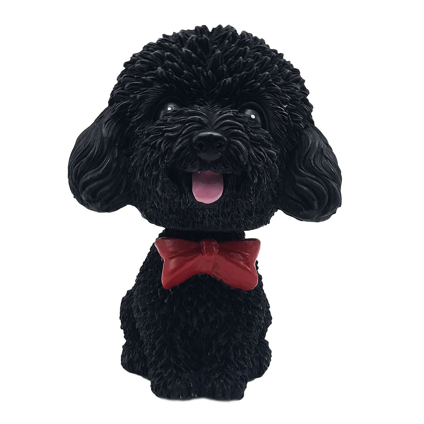 IBWell Mini Bobbing-Head Dog Toy for Car Dashboard, Black Poodle, Resin, Model yt8003322