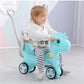 Legendstone Rocking Horse for Toddlers, 4-in-1 Ride-On Toy, Large, Blue, HDPE Plastic