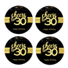 Sumerk 48 Pcs Cheers To 30 Stickers Large Bottle Stickers 30Th Birthday Stickers Card Seals 2 Inches Round Happy Birthday Party