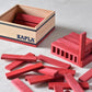 Kapla 40 Squares Red - Wooden Construction Set - 40 Red Colored Building Planks - For Ages 3+