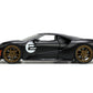 Jada Toys 1:24 Ford GT Die-cast Car - Black/White Stripes, Model 33882, Metal Construction, Ideal for Kids and Adults