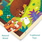 Moinkidz 48 Piece Puzzles For Kids Ages 4-8, Forest Animals Wooden Jigsaw Puzzles For Toddlers 4 Year Old, Preschool Educational Puzzles Ages 3-5 With Puzzle Tray