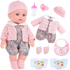 Uzidbto Realistic Baby Doll Set In Gift Box - 12 Inch Newborn Alive Baby Doll With Accessories And Clothes With Pacifier Feeding