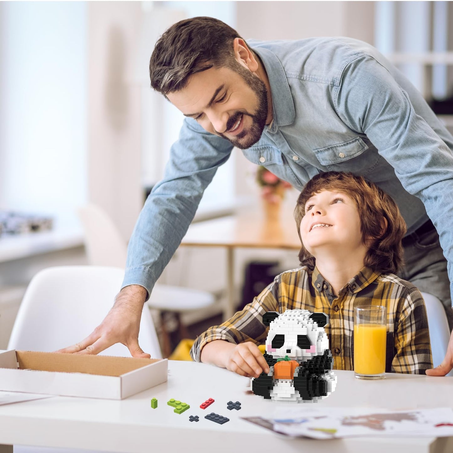 Mjddja Mini Building Blocks- Halloween Pumpkin Panda, Halloween Building Block Sets For Kids 6 7 8 9+, Mini Blocks Building Sets