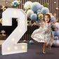 Imprsv 3Ft Marquee Numbers, Light Up Numbers For 2Nd 25Th Birthday Decorations Anniversary Party Decor, Number 2 Light Up Number