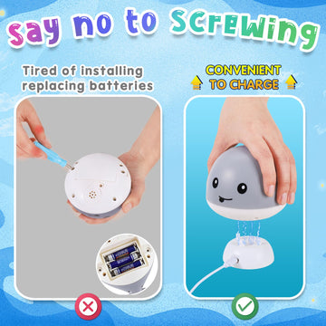 ?2025 Upgraded?Gigilli Baby Whale Bath Toy - Easy Charging Bath Toys For Kids Ages 1-3 Light Up Bath Fountain Toy 6-12-18 Months Toddlers Bathtub Toy Sprinkler Baby Easter Gifts Easter Basket Stuffers